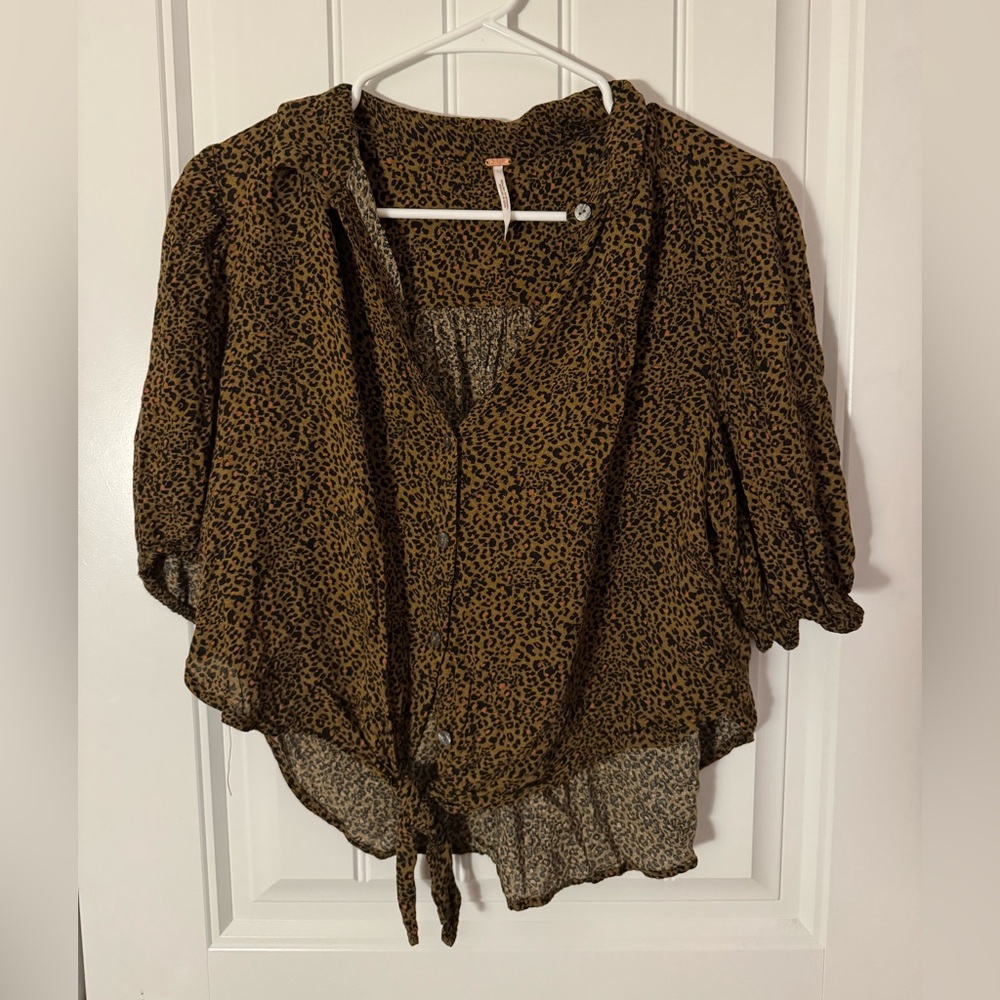 Free People Celia Printed Blouse